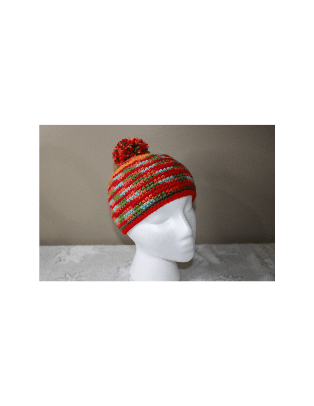 Colorful Crochet Hat For Boys (Kids) featuring unique artwork, perfect for personal style and expression.